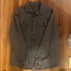 LL Bean Signature Series Grey Chamois Shirt. Size Medium. Slimmer Fit.